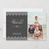 石板ルックホリデーウィッシュ写真グリーティングフラットカード シーズンカード (正面)