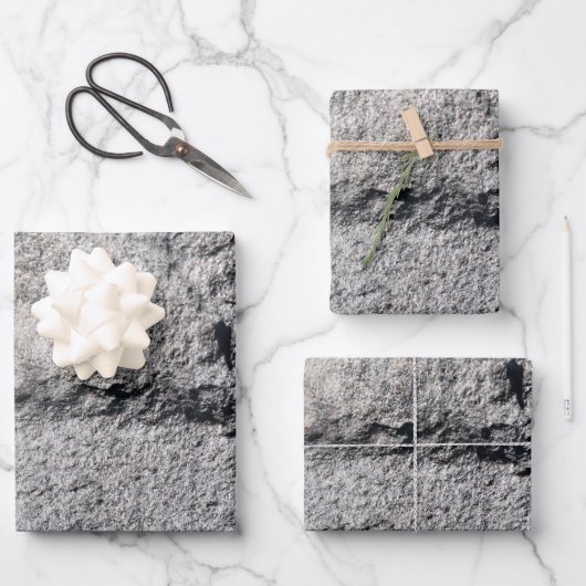 石板ロック ラッピングペーパーシート (正面)