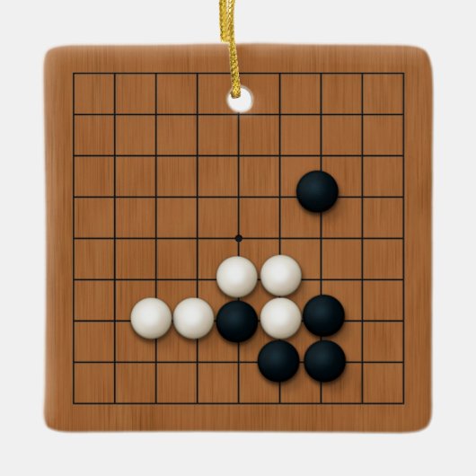 石板付き平生九時パーソナライズされた間板 セラミックオーナメント (正面)