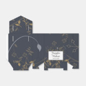 石板及び金ゴールド自然疑問に思結婚式の引き出物箱 フェイバーボックス (折り畳みなし)