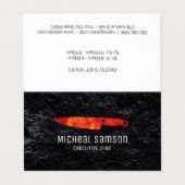 石板岩 |ファイアナイフ |エグゼクティブシェフ 名刺 (外部フラット)