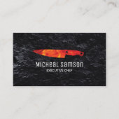 石板岩 |ファイアナイフ |エグゼクティブシェフ 名刺 (正面)