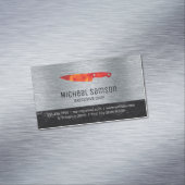 石板岩 | ファイアナイフ | シェフ | メタリック マグネット名刺 (インサイチュ)