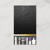 石板岩 |金属金ゴールドトリム |マニキュアのツール 名刺 (裏面)