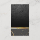 石板岩 |金属金ゴールドトリム |大理石金ゴールド 名刺 (裏面)
