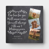 石板恋しく思のピース写真コラージュPETメモリアル フォトプラーク (正面)