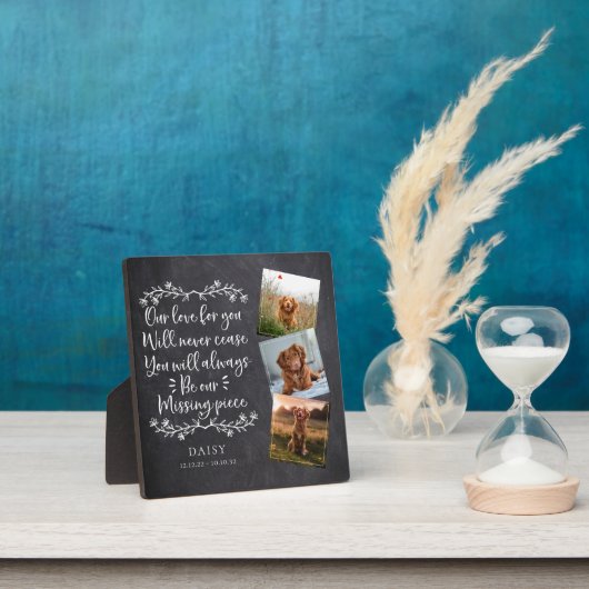 石板恋しく思のピース写真コラージュPETメモリアル フォトプラーク (インサイチュ)