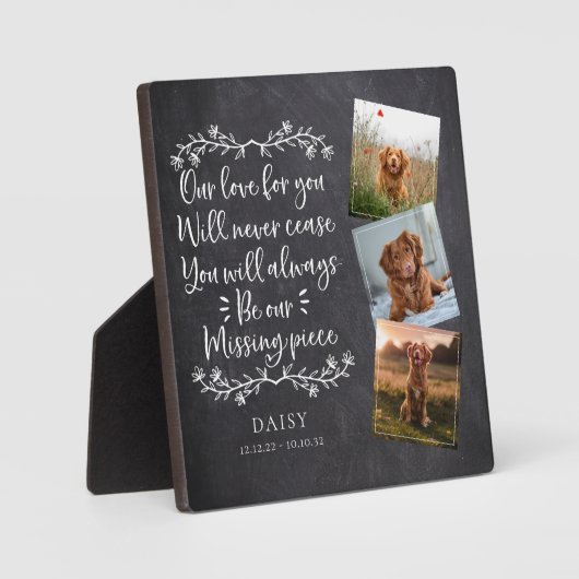 石板恋しく思のピース写真コラージュPETメモリアル フォトプラーク (正面)