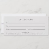 石板抽象芸術花エレガント贈与証書 (裏面)