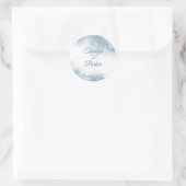 石板水彩抽象芸術枠 ラウンドシール (バッグ)