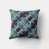 石板白黒対角南西ルックタイル クッション (裏面)