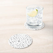 石板紙吹雪ウォーターカラードット紙コースター ラウンドペーパーコースター (インサイチュ)