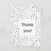 石板紙吹雪水色ドットサンキューカード サンキューカード (正面/裏面)