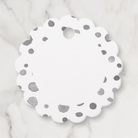 石板紙吹雪水色ドットメッセージカード フェイバータグ (正面)