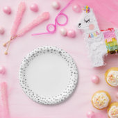 石板紙吹雪水色ドット紙プレート ペーパープレート (パーティー)