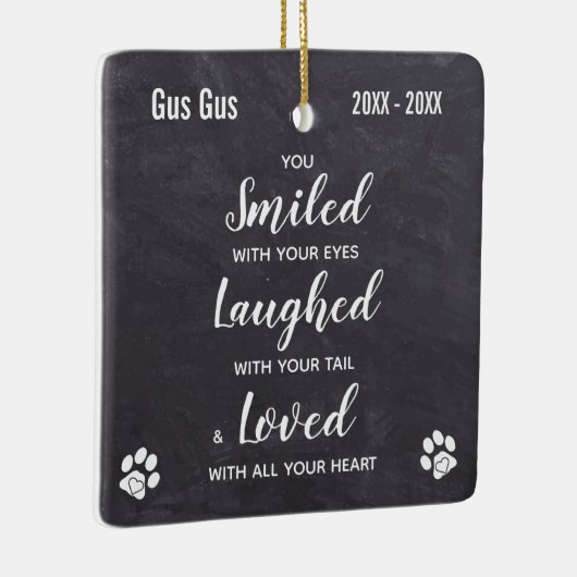 石板素朴記念引用文記念 セラミックオーナメント (右)