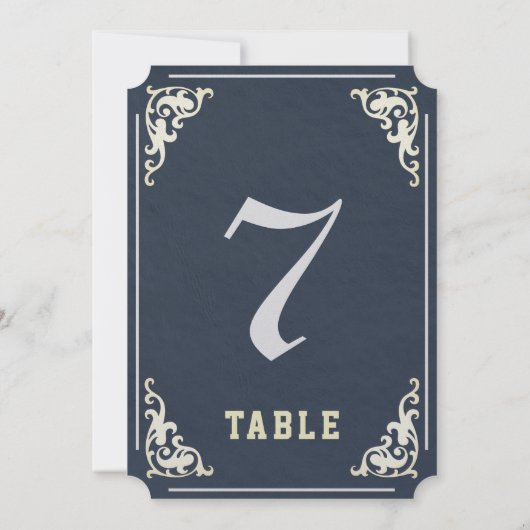 石板結婚の表番号マーカー 招待状 (裏面)