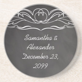 石板結婚黒板 コースター