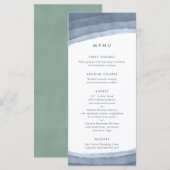 石板青グラデーション |ミニマル結婚主義Boho メニュー (正面/裏面)