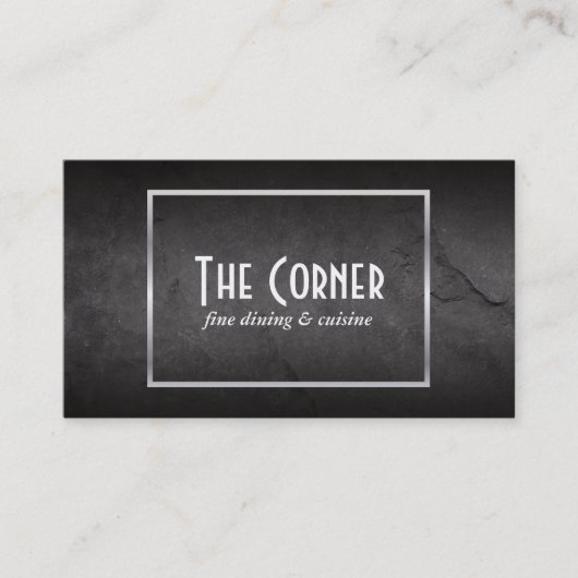 石板 |シルバーフレーム 名刺 (正面)