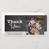 石板Chalkboard-look 結婚's Thank You サンキューカード (正面/裏面)