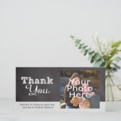 石板Chalkboard-look 結婚's Thank You サンキューカード (スタンド正面)