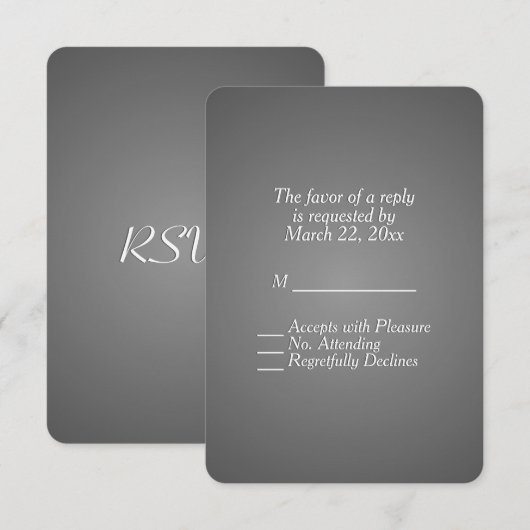 石板RSVP 出欠カード (正面/裏面)