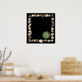 石枠と多肉質1 ポスター (キッチン)