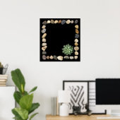 石枠と多肉質1 ポスター (ホームオフィス)