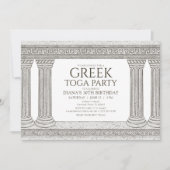 石柱のトガバースデーパーティーの招待状 招待状 (正面)