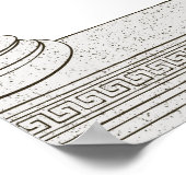 石柱を持つtogaパーティーのウェルカムサイン ポスター (角)