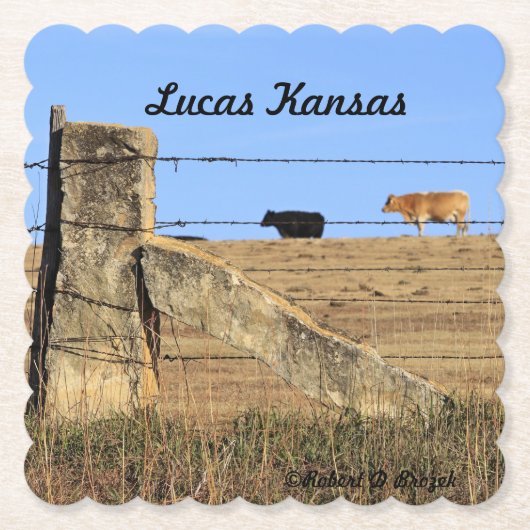 石柱フェンス ペーパーコースター (正面)