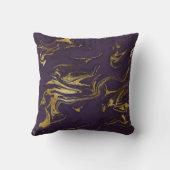 石梅パープルアーストーン金ゴールド大理石 クッション (裏面)