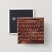 石棺からの銘刻文字の 缶バッジ (正面&裏面)