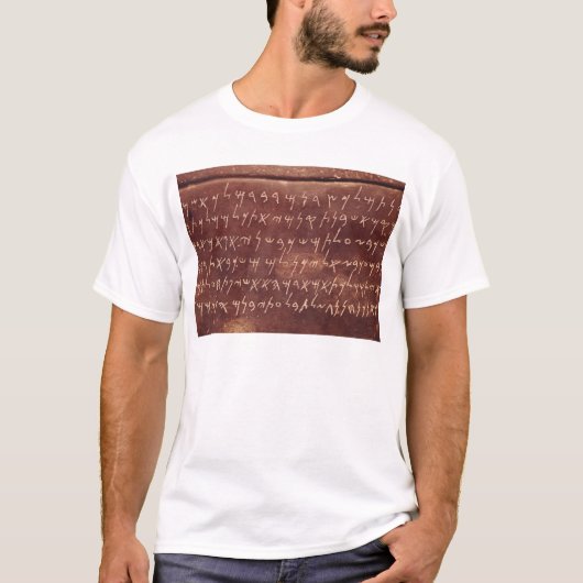 石棺からの銘刻文字の Tシャツ (正面)
