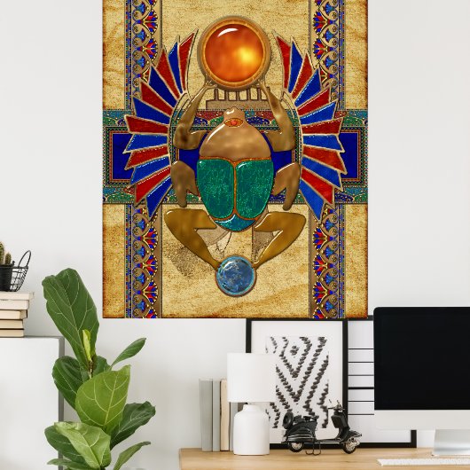 石棺3Dエジプト ポスター (ホームオフィス)