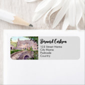 石橋の水の色絵画のアドレス ラベル (インサイチュ)