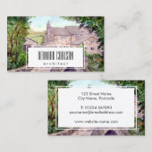 石橋の水の色絵画の構造 名刺 (正面/裏面)