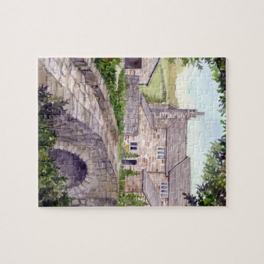 石橋の水の色絵画の ジグソーパズル (横)