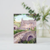 石橋の水の色絵画の ポストカード (スタンド正面)