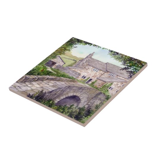 石橋水彩絵画灯 タイル (側面)