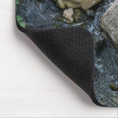 石河床 |滝 |森の緑 マウスパッド (コーナー)