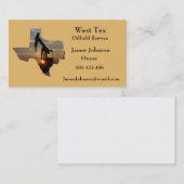 石油およびガスの企業の名刺のテキサス州の形 名刺 (正面/裏面)