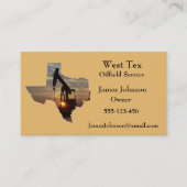 石油およびガスの企業の名刺のテキサス州の形 名刺 (正面)