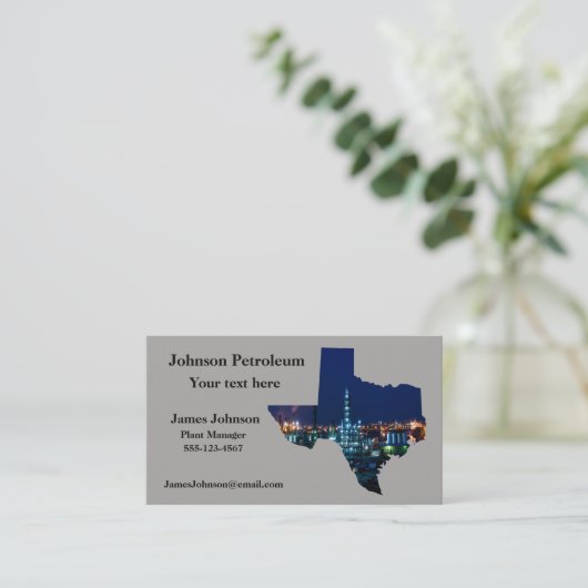石油およびガスの企業の名刺の油ポンプテキサス州 名刺 (スタンド正面)