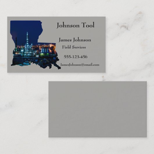 石油およびガスの企業の名刺ルイジアナ 名刺 (正面/裏面)