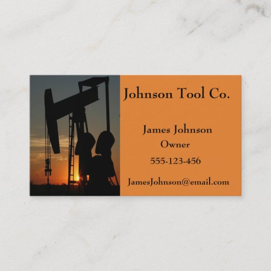 石油およびガスの企業の名刺2の側面 名刺 (正面)