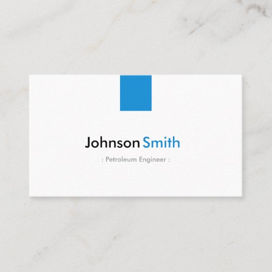 石油エンジニアーシンプルンアクアブルー 名刺 (正面)