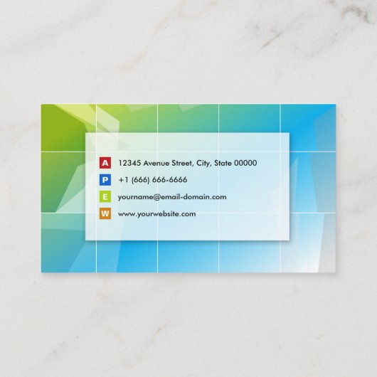 石油エンジニモダンアエレガントシンプル 名刺 (裏面)