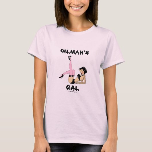 石油企業家のGalの女性Tシャツ、油田、油パッチ Tシャツ (正面)